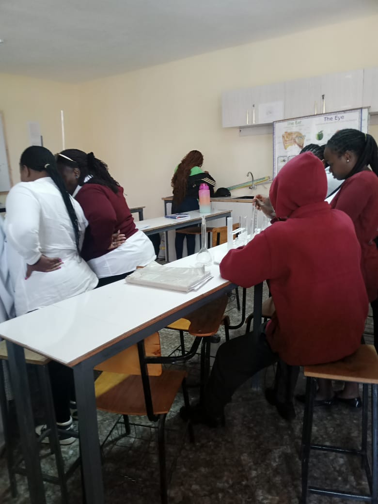 Learners at the laboratory bench